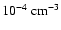 $10^{-4}~\ensuremath{{\rm cm}^{-3}} $