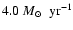 $4.0~\ensuremath{{M}_{\odot}} ~\ensuremath{~{\rm yr}^{-1}} $
