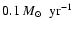 $0.1~\ensuremath{{M}_{\odot}} ~\ensuremath{~{\rm yr}^{-1}} $