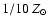 $1/10~Z_\odot$