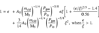 \begin{displaymath}%
\begin{array}{ll}
1 = \epsilon\ & +\
A_0\left(\displaysty...
... \; {\rm when} \displaystyle\frac{\epsilon}{\xi}>1.
\end{array}\end{displaymath}