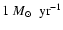 $1~\ensuremath{{M}_{\odot}} ~\ensuremath{~{\rm yr}^{-1}} $
