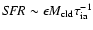 ${\it SFR} \sim \epsilon \ensuremath{M_{\rm cld}}\ensuremath{\tau_{\rm ia}} ^{-1}$