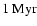 $1~\ensuremath{{\rm Myr}} $