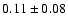 $0.11\pm 0.08 $