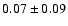 $0.07\pm 0.09 $