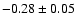 $-0.28\pm 0.05 $