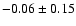$-0.06\pm 0.15 $