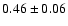 $0.46\pm 0.06 $
