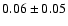 $0.06\pm 0.05 $