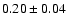 $0.20\pm 0.04 $