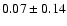 $0.07\pm 0.14 $