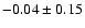 $-0.04\pm 0.15 $