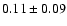 $0.11\pm 0.09 $