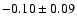 $-0.10\pm 0.09 $