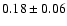 $0.18\pm 0.06 $