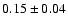 $0.15\pm 0.04 $