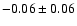 $-0.06\pm 0.06 $