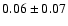 $0.06\pm 0.07 $