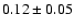 $0.12\pm 0.05 $