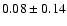 $0.08\pm 0.14 $