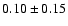 $0.10\pm 0.15 $