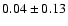 $0.04\pm 0.13 $