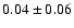 $0.04\pm 0.06 $