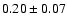 $0.20\pm 0.07 $