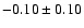 $-0.10\pm 0.10$