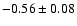 $-0.56\pm 0.08$