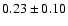 $0.23\pm 0.10$
