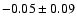 $-0.05\pm 0.09$