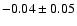 $-0.04\pm 0.05 $