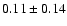 $0.11\pm 0.14 $
