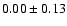 $0.00\pm 0.13 $