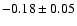 $-0.18\pm 0.05$