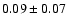 $0.09\pm 0.07 $
