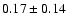 $0.17 \pm 0.14$