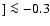 $] \la -0.3$
