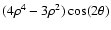 $(4\rho^4-3\rho^2)\cos(2\theta)$