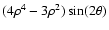 $(4\rho^4-3\rho^2)\sin(2\theta)$