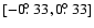 $[-0\hbox{$.\!\!^\circ$ }33, 0\hbox{$.\!\!^\circ$ }33]$