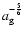 $a_{\rm g}^{-\frac {5}{6}}$
