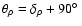 $\theta_\rho = \delta_\rho + 90\hbox{$^\circ$ }$