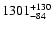 $\rm 1301_{-84}^{+130}$