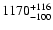 $\rm 1170_{-100}^{+116}$