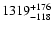 $\rm 1319_{-118}^{+176}$