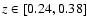 $z \in
[0.24,0.38]$