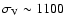 $\sigma_{\rm V}\sim 1100$